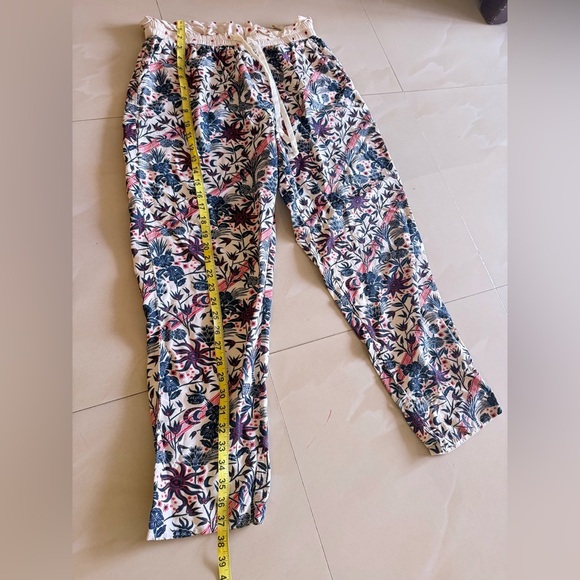 Scotch & Soda Floral Print Track Pants, Size L elastic Waist tie pull on - Picture 15 of 16